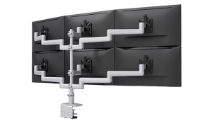 Kata 6 Screen Monitor Arm allows for 6 monitors at your desk.